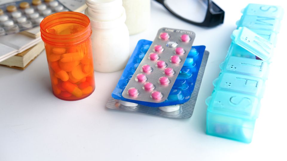 Close-up of NHS blister pack